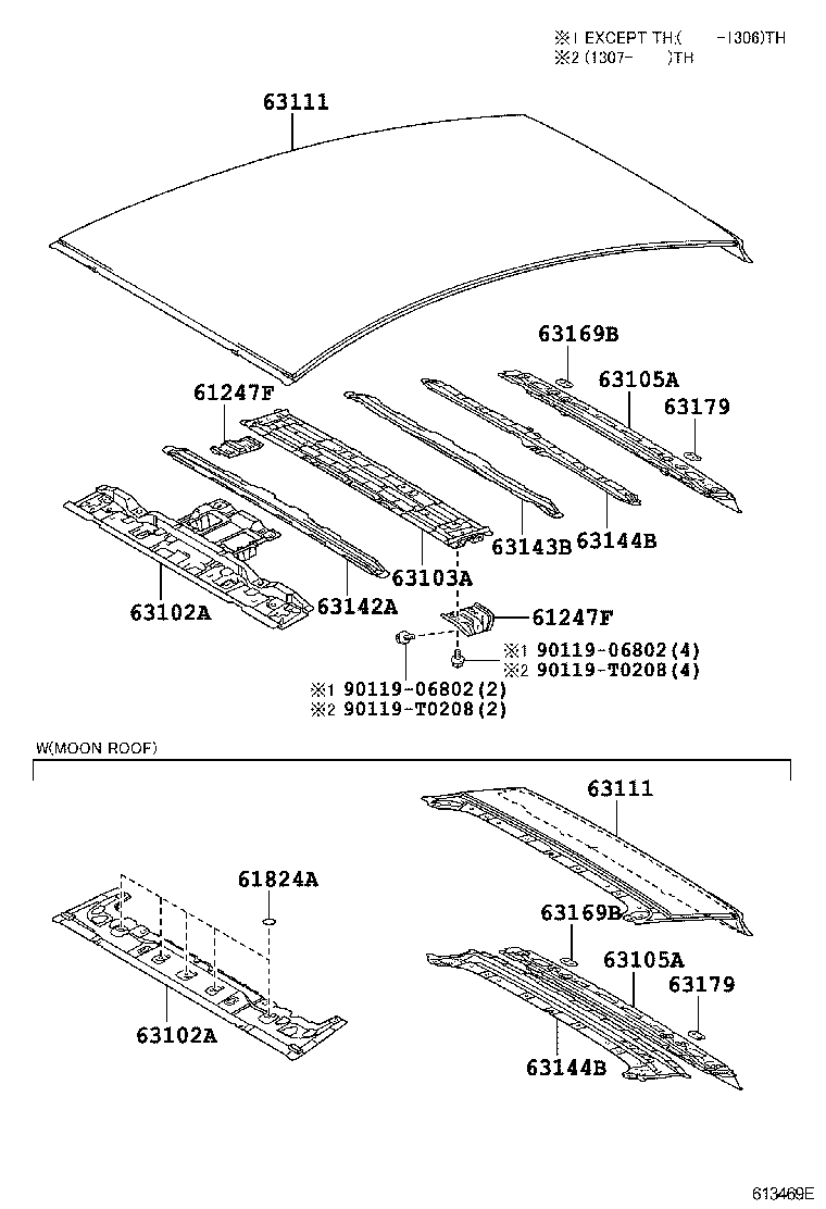 63201-47060 GLASS SUB-ASSY, SLIDING ROOF product image