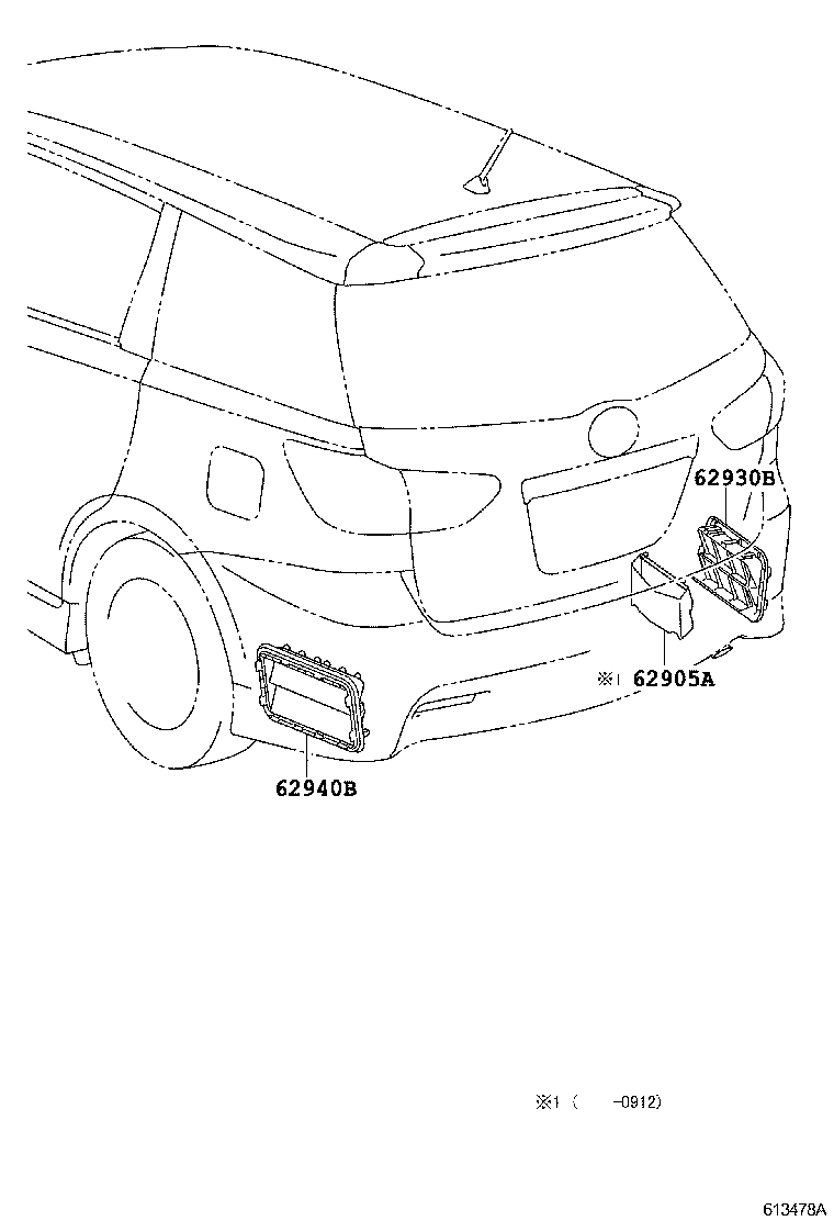 62952-72010 LOUVER, QUATER VENTILATION, RH product image