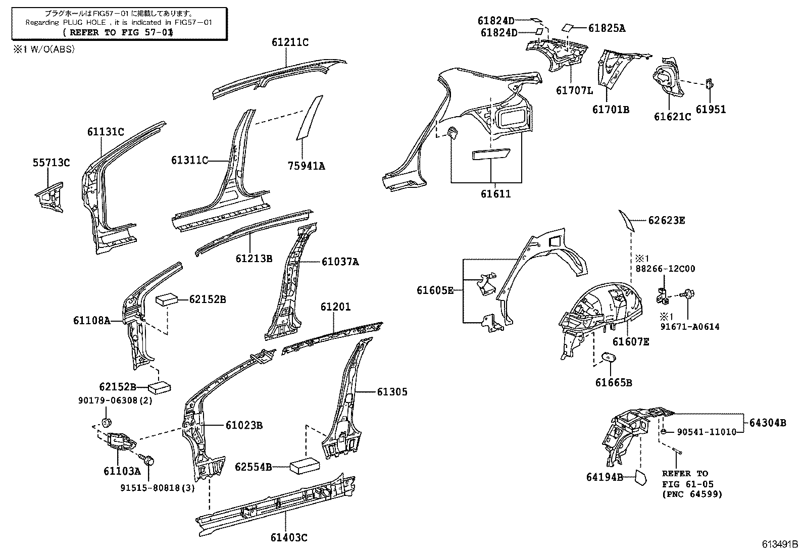 Toyota 61202-02150 RAIL SUB-ASSY, ROOF SIDE, LH
