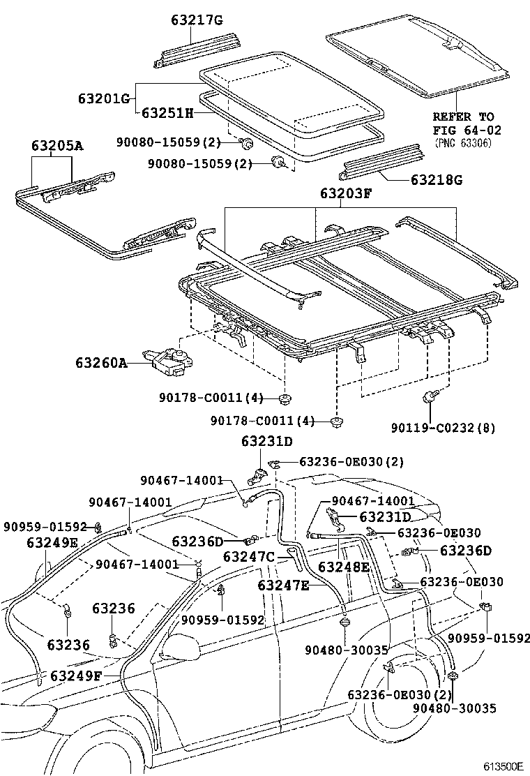 63111-0E040 PANEL, ROOF product image