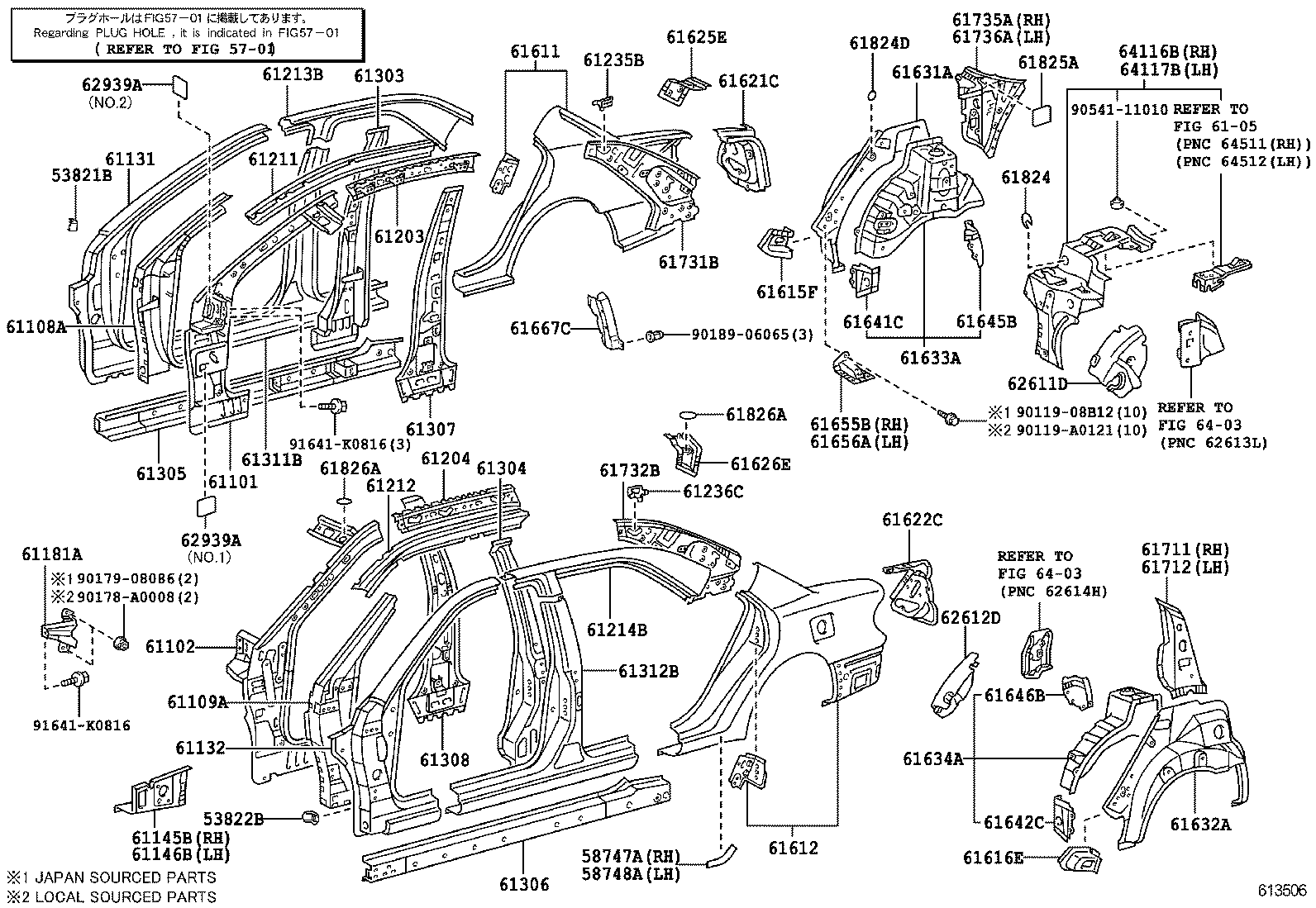 61602-33151 PANEL, QUARTER, LH product image