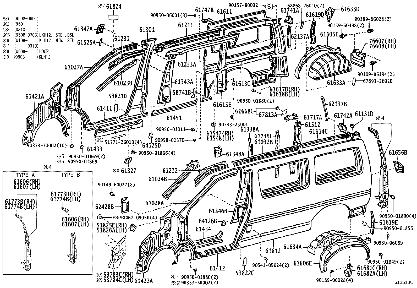 61027-26090 PILLAR SUB-ASSY, FRONT BODY, OUTER RH product image
