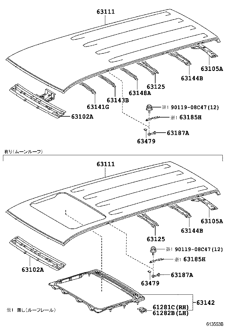 63111-60640 PANEL, ROOF product image