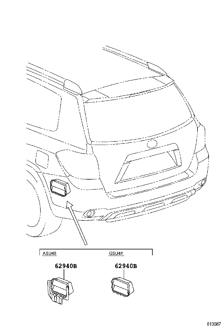 62904-0E030 DUCT ASSY, QUARTER VENT, LH product image