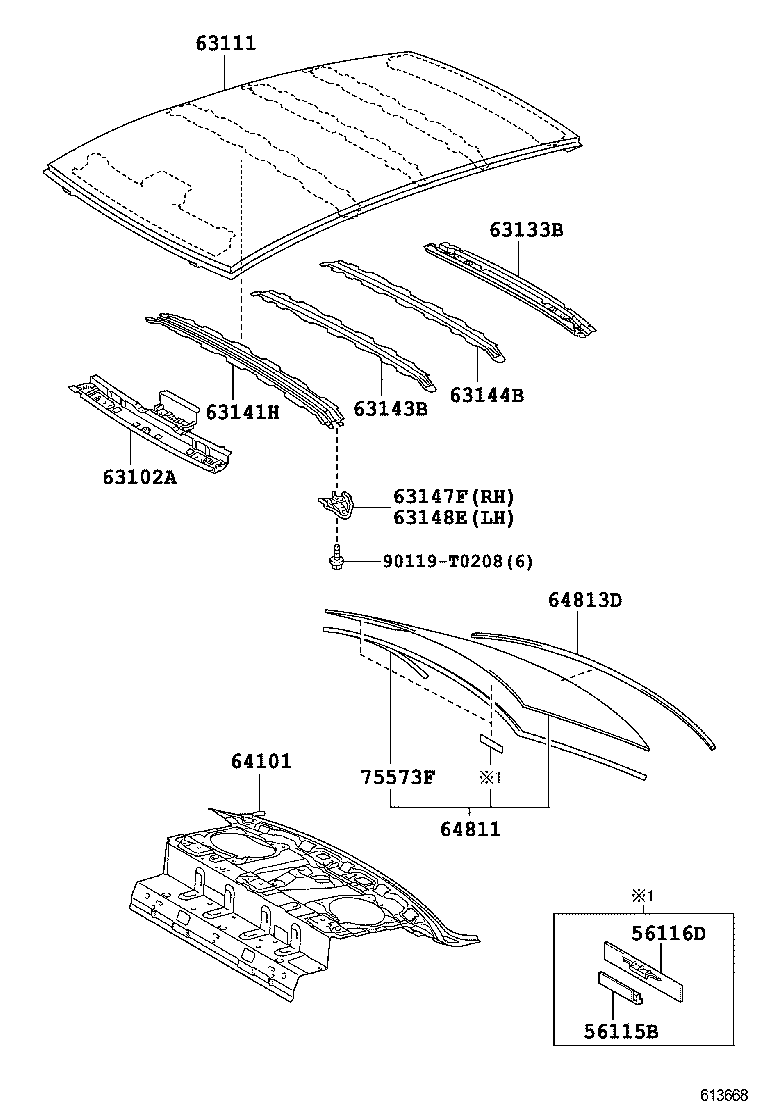 64801-0D901 GLASS, BACK WINDOW product image