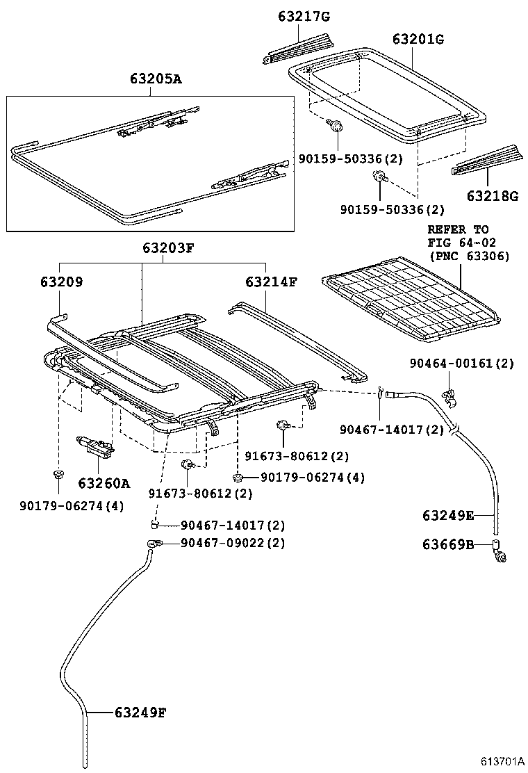 63209-48050 PANEL SUB-ASSY, ROOF WIND DEFLECTOR product image