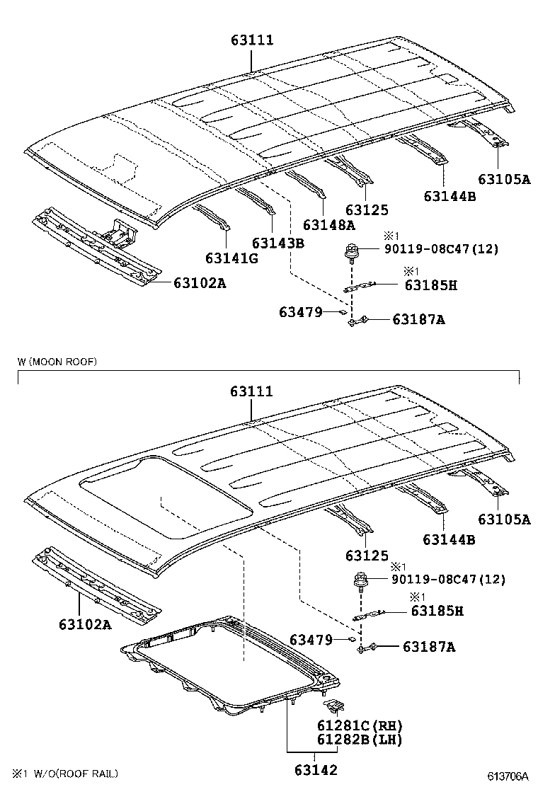 63203-0G030 HOUSING SUB-ASSY, SLIDING ROOF product image