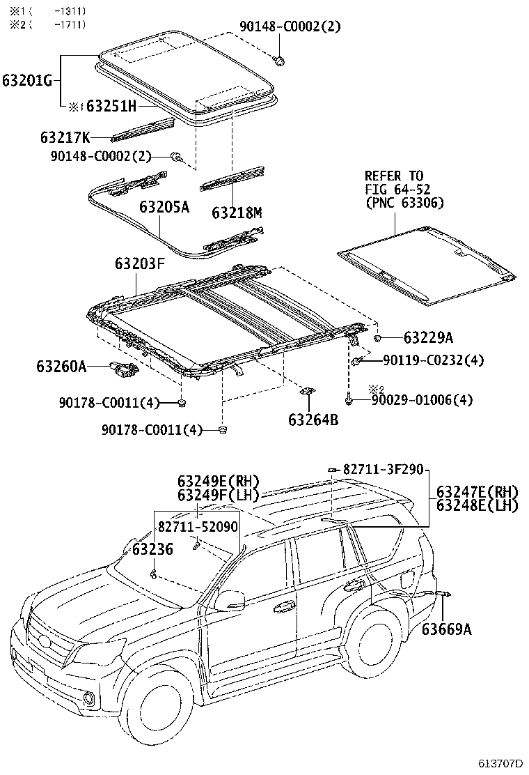 63203-0G030 HOUSING SUB-ASSY, SLIDING ROOF product image