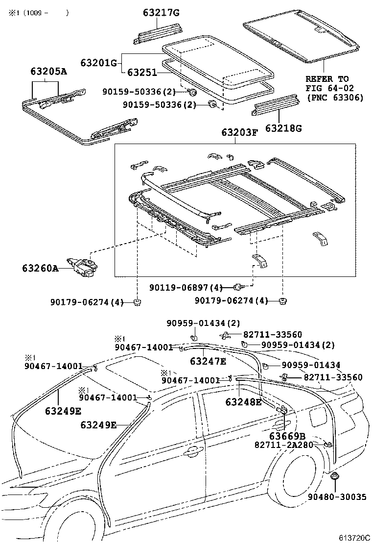 63203-33100 HOUSING SUB-ASSY, SLIDING ROOF product image