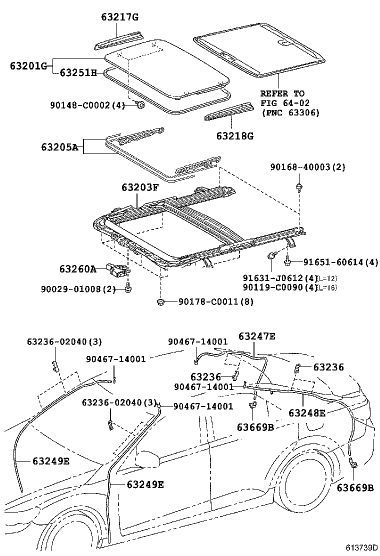 63142-0P901 REINFORCEMENT, ROOF PANEL, NO.2 product image