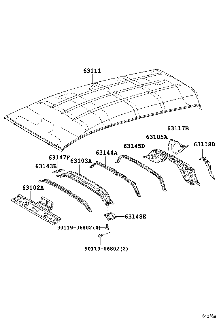 63105-52151 FRAME SUB-ASSY, BACK DOOR OPENING product image
