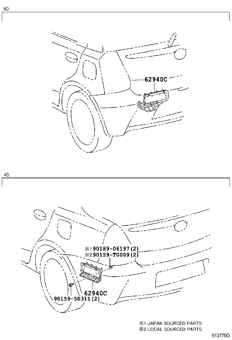 62930-0D050 DUCT ASSY, QUARTER VENT product image