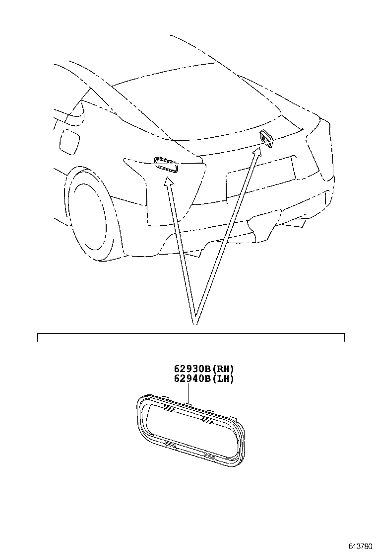 62940-77010 DUCT ASSY, QUARTER VENT, RH product image