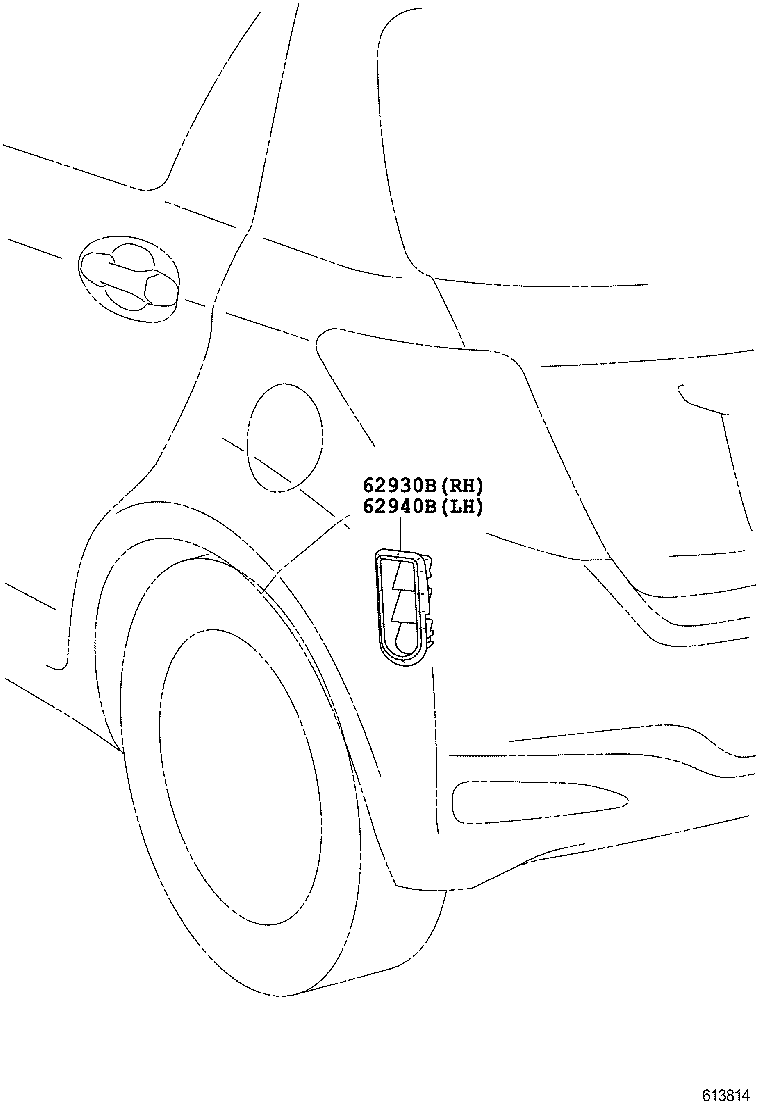 62930-52030 DUCT ASSY, QUARTER VENT, RH product image