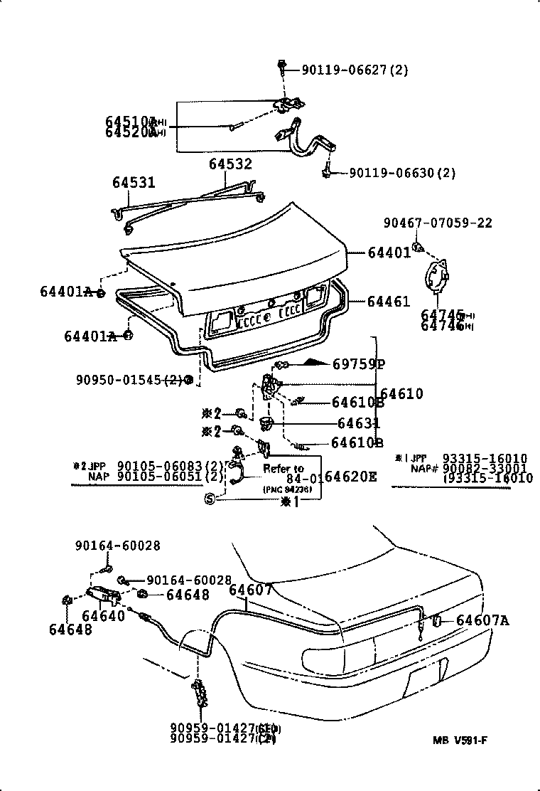 64401-06071 PANEL SUB-ASSY, LUGGAGE COMPARTMENT DOOR product image
