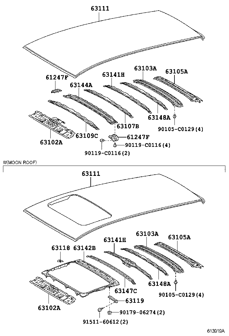 63105-0F030 FRAME SUB-ASSY, BACK DOOR OPENING product image