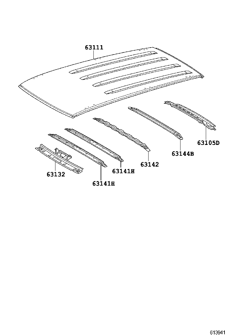 63102-0K090 PANEL, WINDSHIELD HEADER, INNER product image