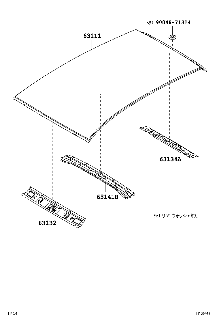 63111-B2170 PANEL, ROOF product image