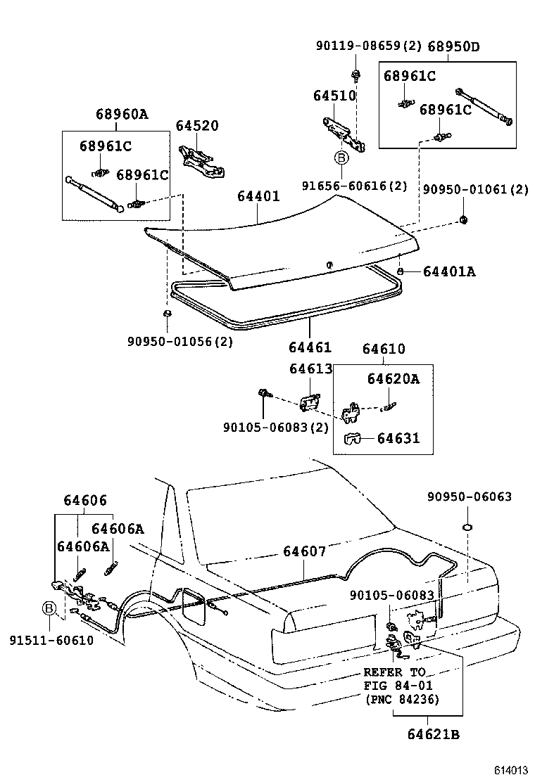 64620-32040 STRIKER, LUGGAGE COMPARTMENT DOOR LOCK product image