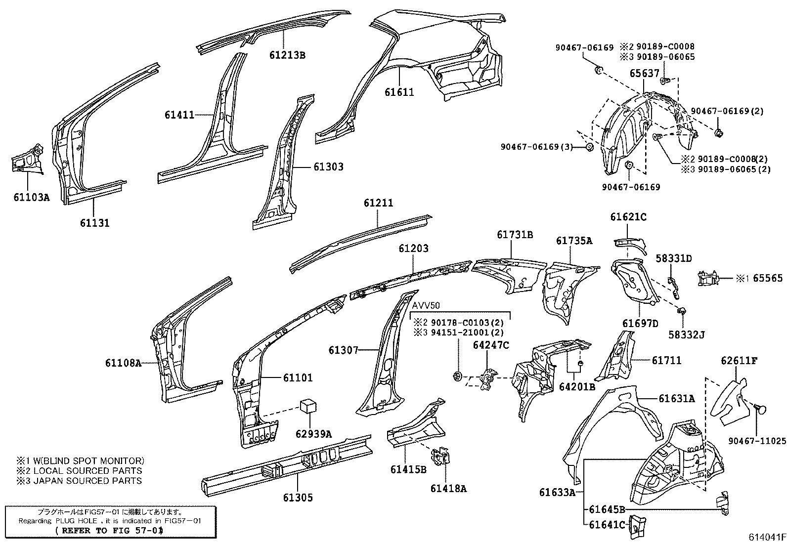58331-06080 BRACKET, LUGGAGE COMPARTMENT TRIM, NO.1 product image