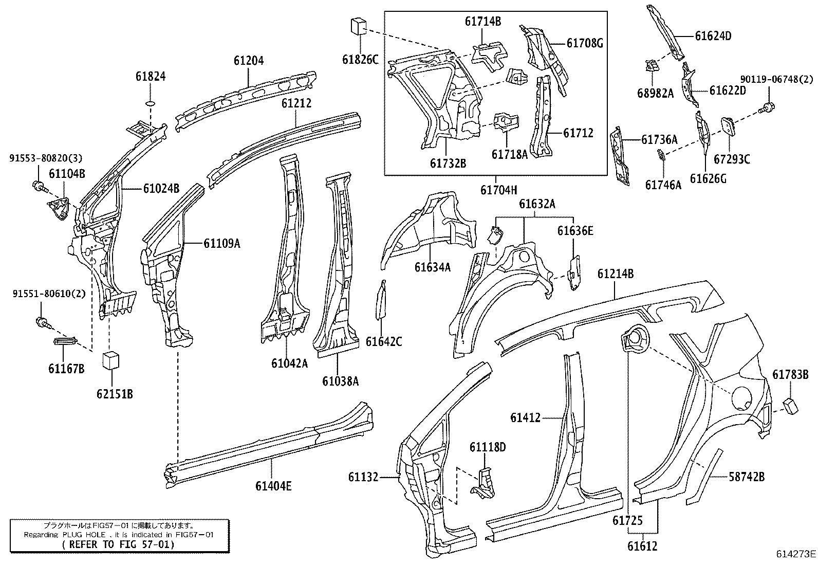 61024-52170 PILLAR SUB-ASSY, FRONT BODY, INNER LH product image