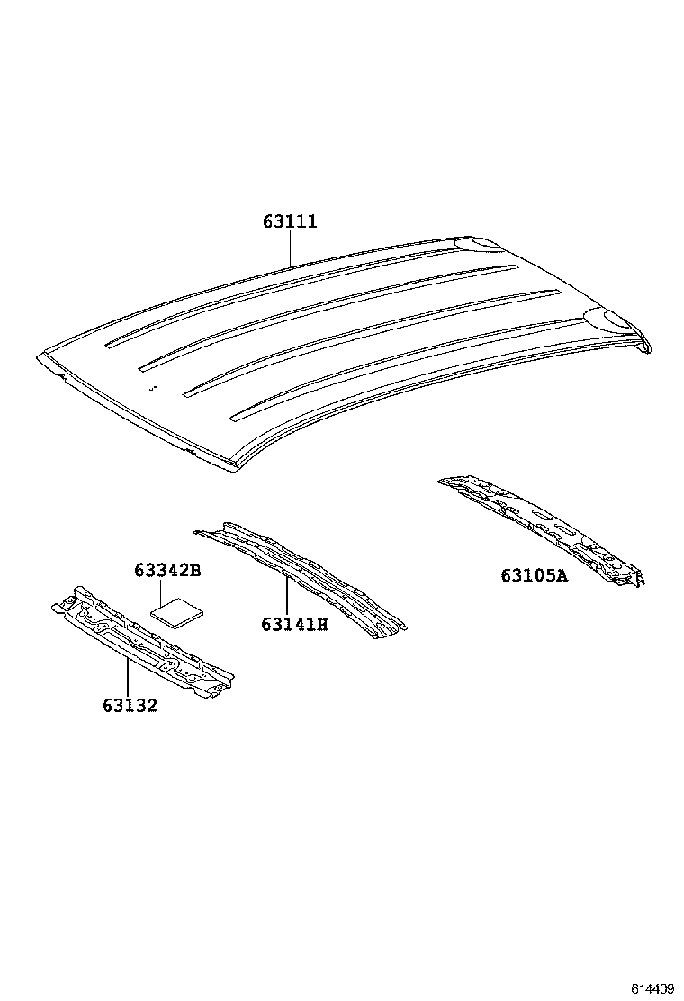 63186-0D010 BRACKET, ROOF RACK, FRONT LH product image