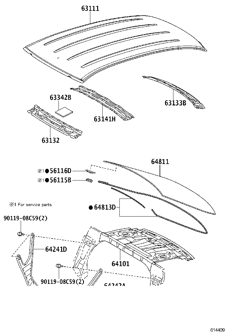 63186-0D010 BRACKET, ROOF RACK, FRONT LH product image