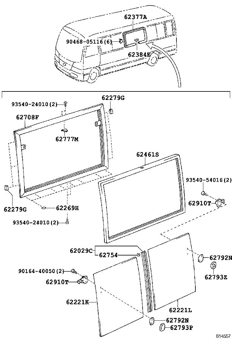 62011-0S030 FRAME SUB-ASSY, FRONT SIDE WINDOW, OUTER RH product image
