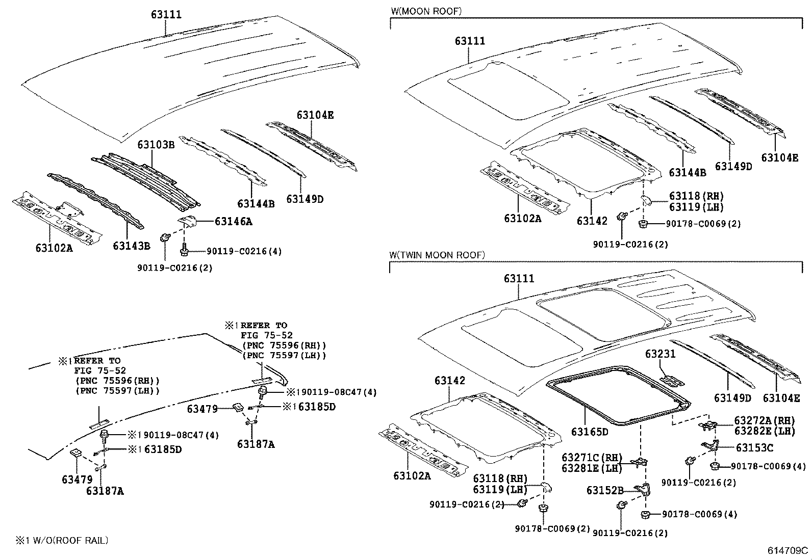 63142-0R040 REINFORCEMENT, ROOF PANEL, NO.2 product image