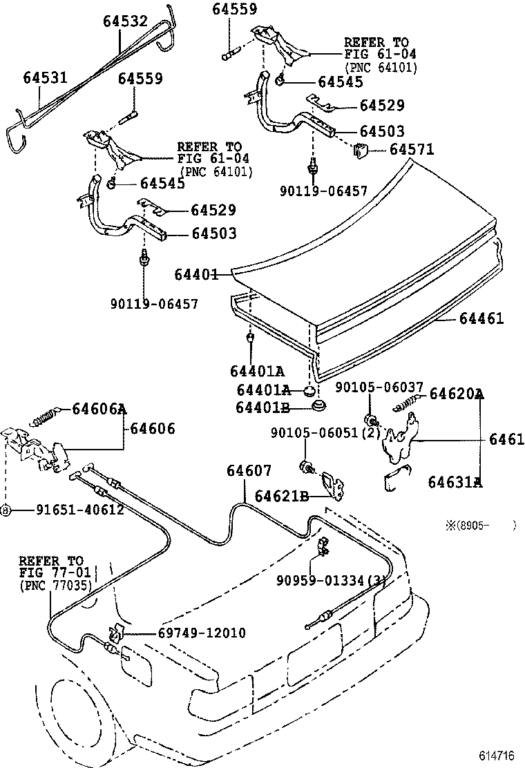 64610-12150 LOCK ASSY, LUGGAGE COMPARTMENT DOOR product image