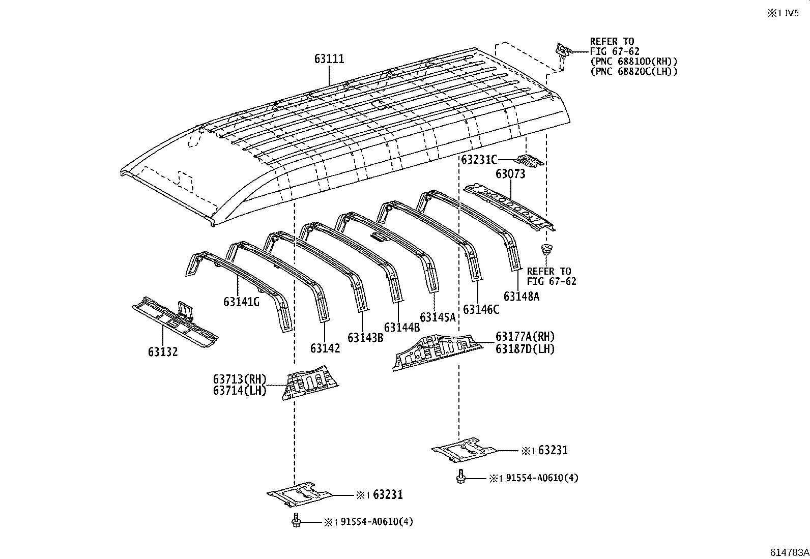 63102-26320 PANEL, WINDSHIELD HEADER, INNER product image