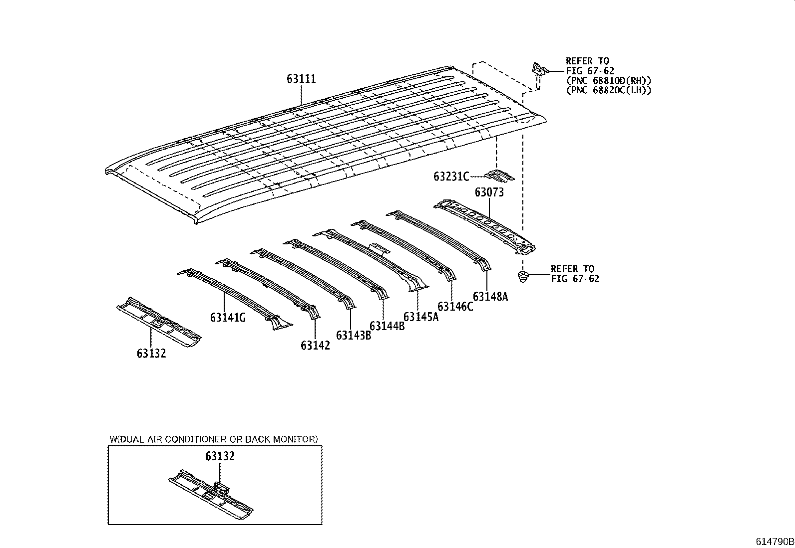 63102-26280 PANEL, WINDSHIELD HEADER, INNER product image