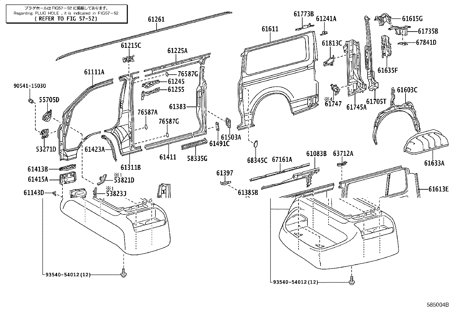 61311-0L010 PILLAR, CENTER BODY, OUTER RH product image