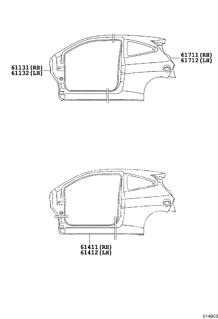 61631-0H040 PANEL, QUARTER WHEEL HOUSE, OUTER RH product image