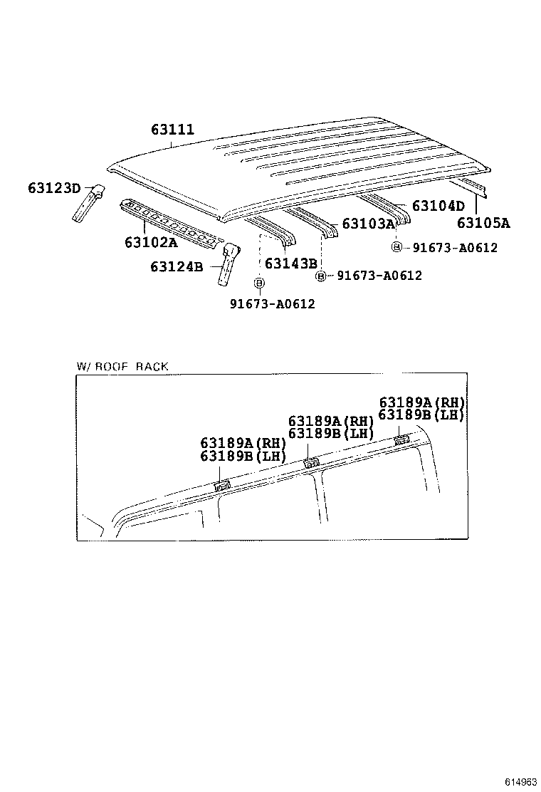 63111-60740 PANEL, ROOF product image