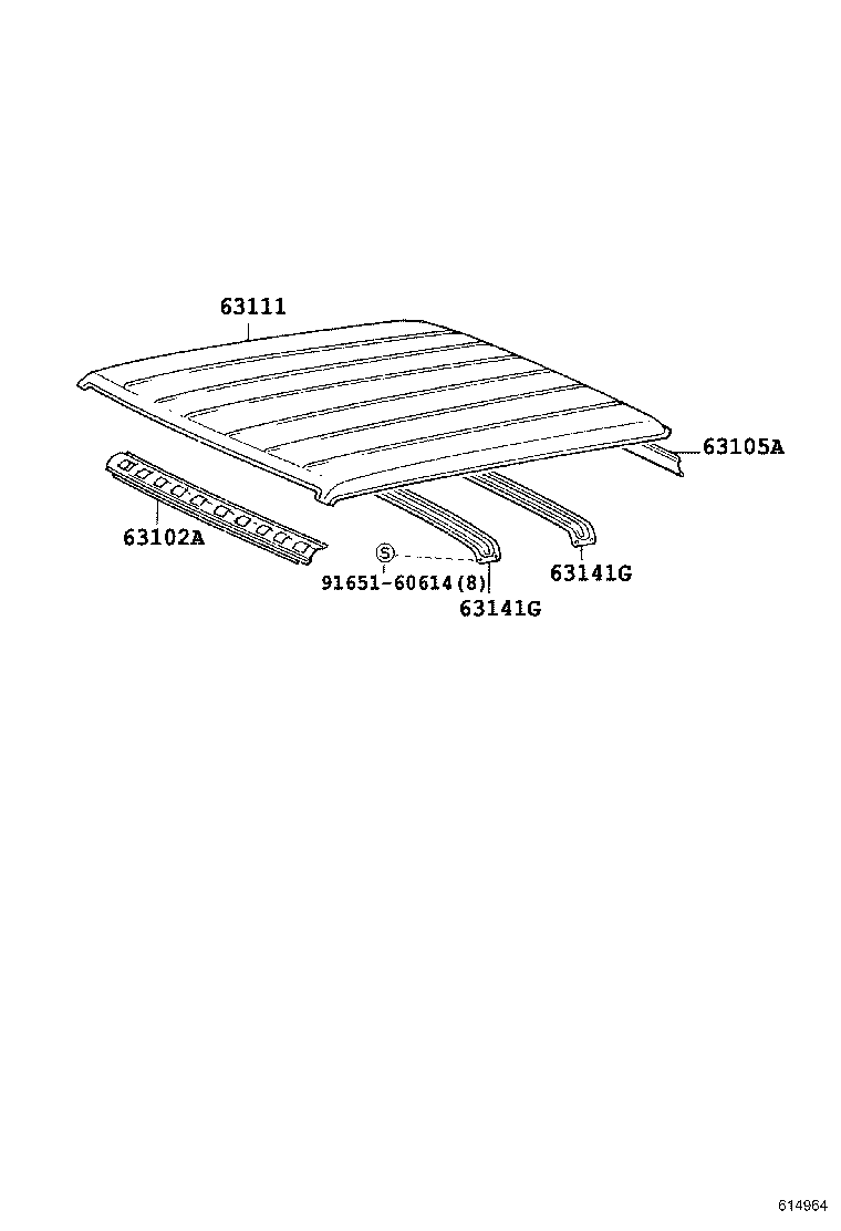 63111-60740 PANEL, ROOF product image