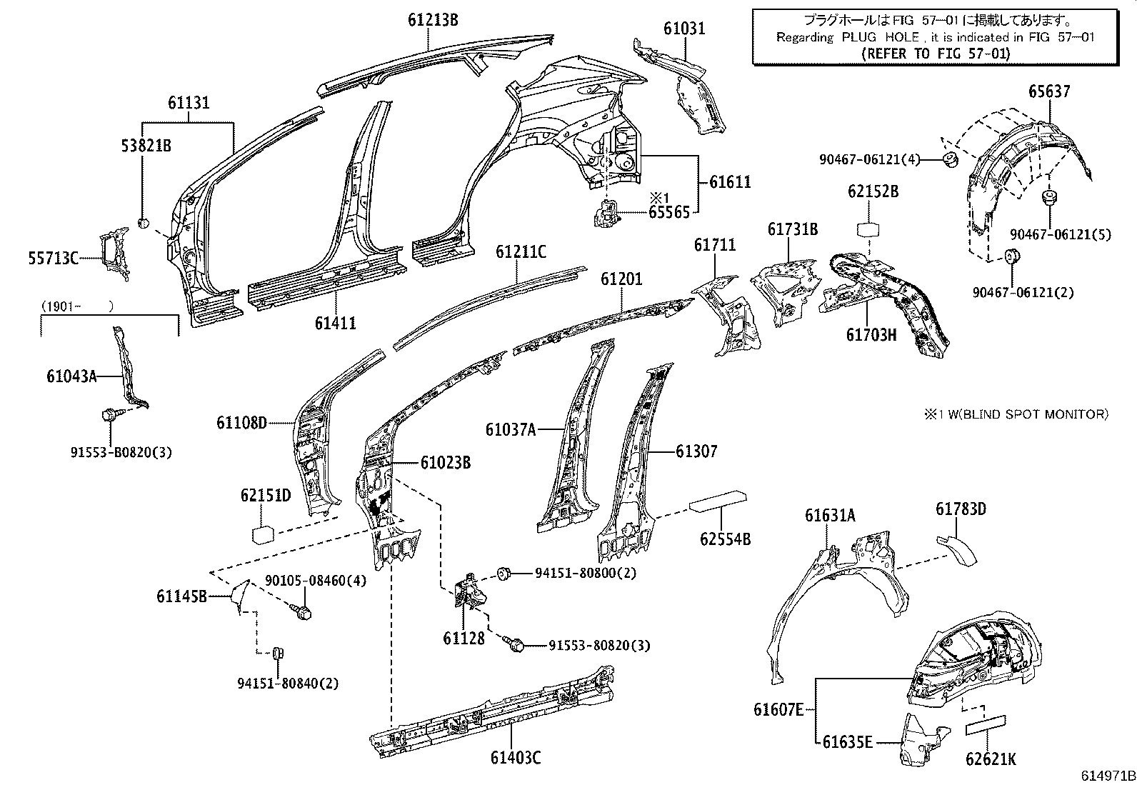 Toyota 61602-78030 PANEL, QUARTER, LH