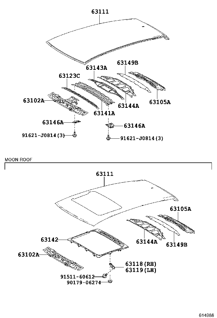 63111-78020 PANEL, ROOF product image