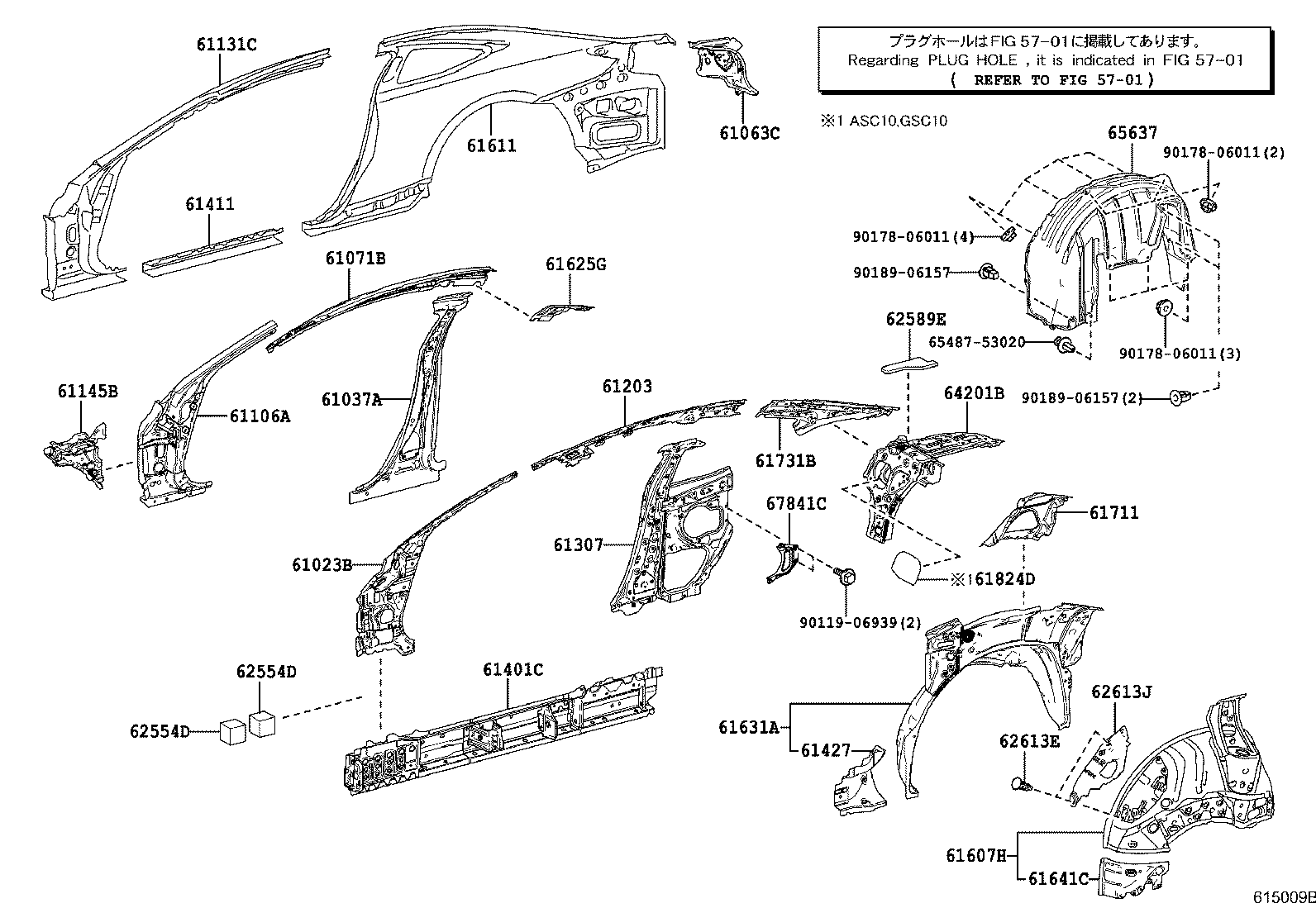 61401-24902 PANEL SUB-ASSY, ROCKER, OUTER RH product image
