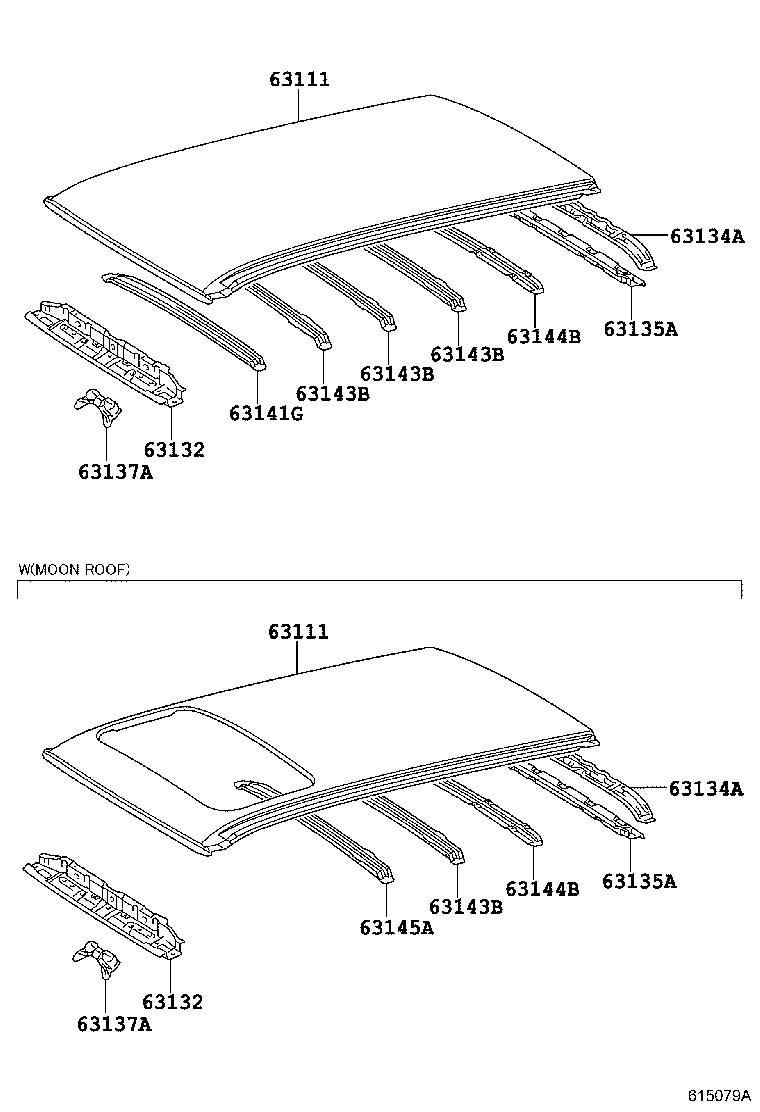 63241-42010 BRACKET, SLIDING ROOF HOUSING FRONT MOUNTING, RH product image
