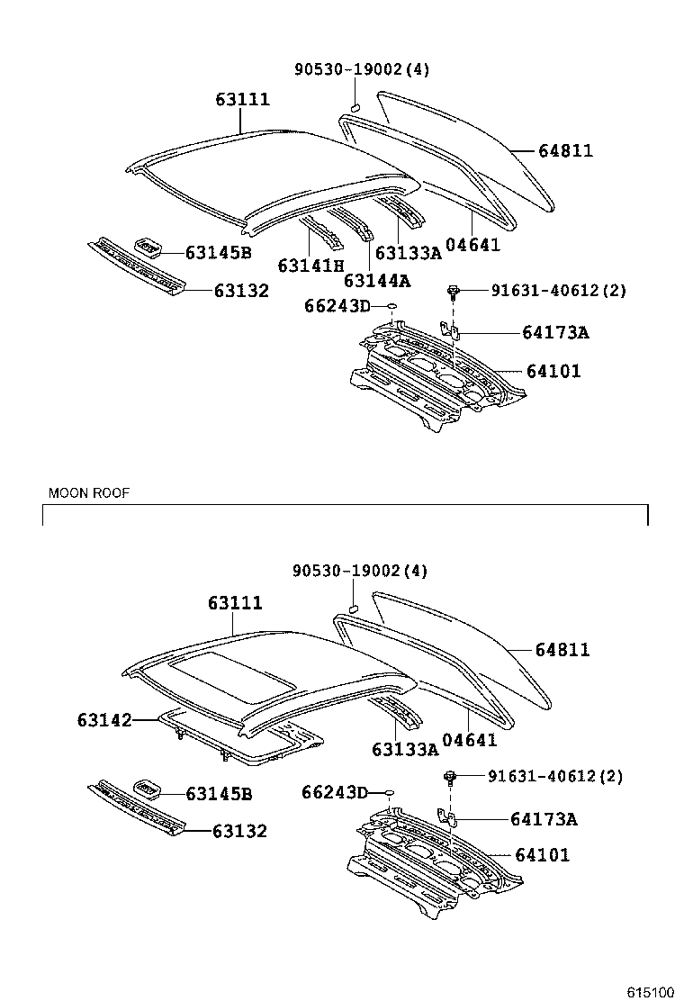 63142-13080 REINFORCEMENT, ROOF PANEL, NO.2 product image