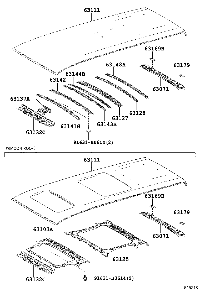 63111-58080 PANEL, ROOF product image