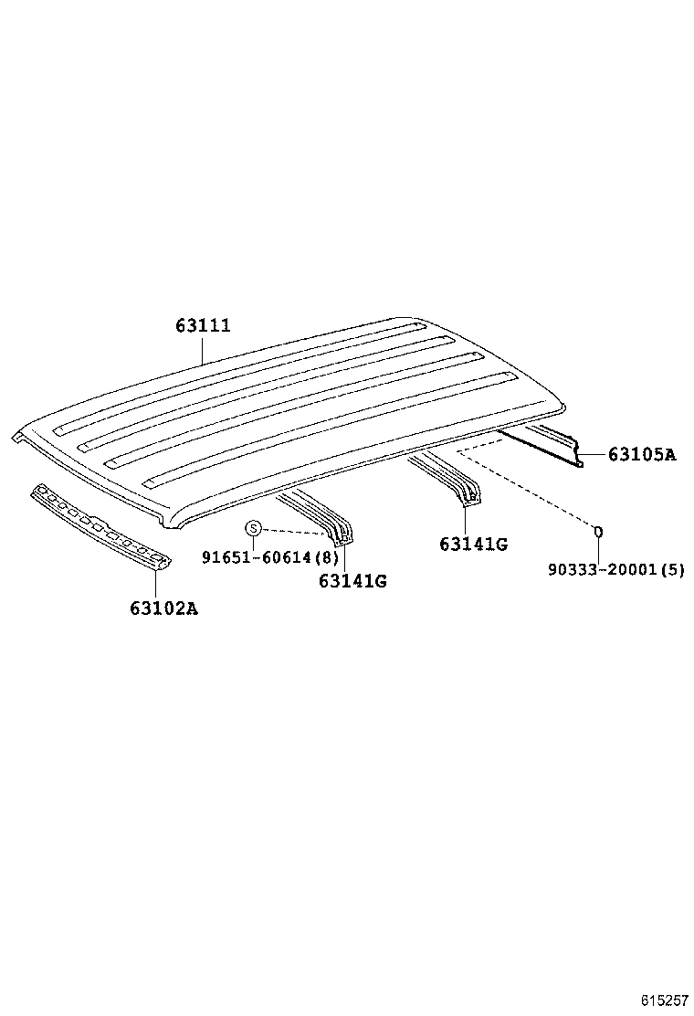 63111-60740 PANEL, ROOF product image