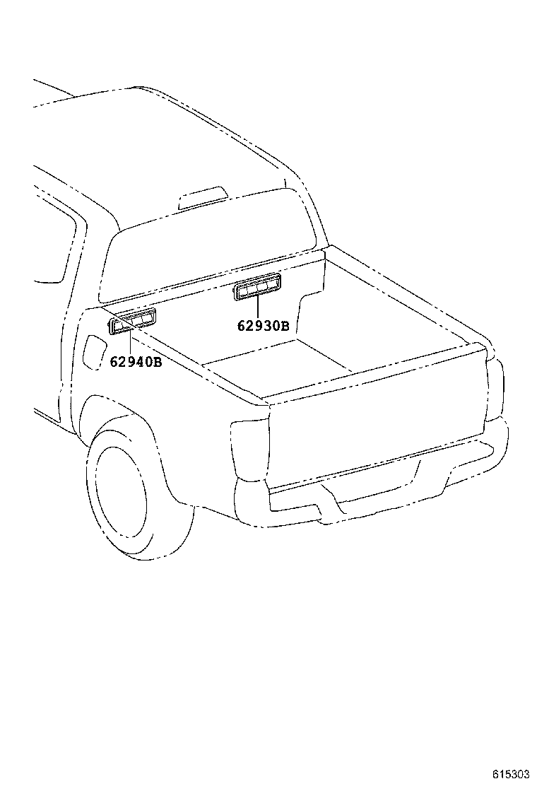 62930-04040 DUCT ASSY, QUARTER VENT, RH product image