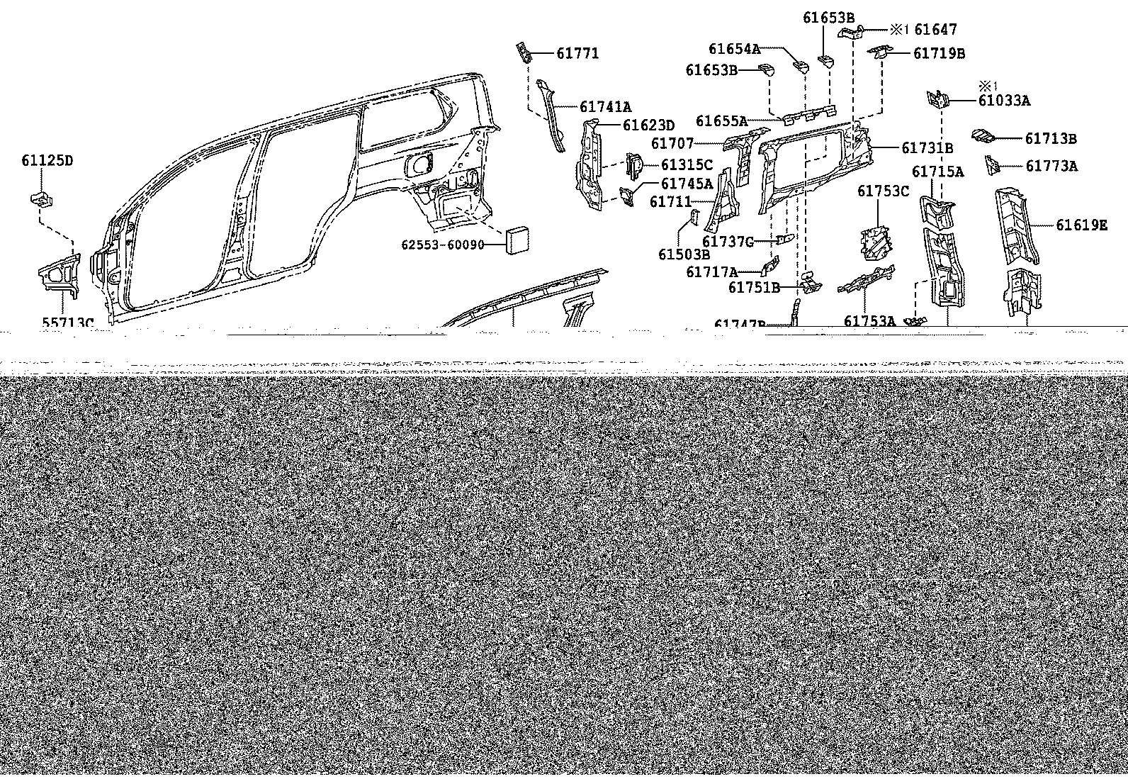 61311-60150 PILLAR, CENTER BODY, OUTER RH product image