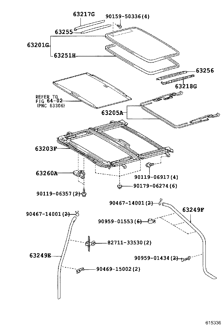64811-33440 GLASS, BACK WINDOW product image