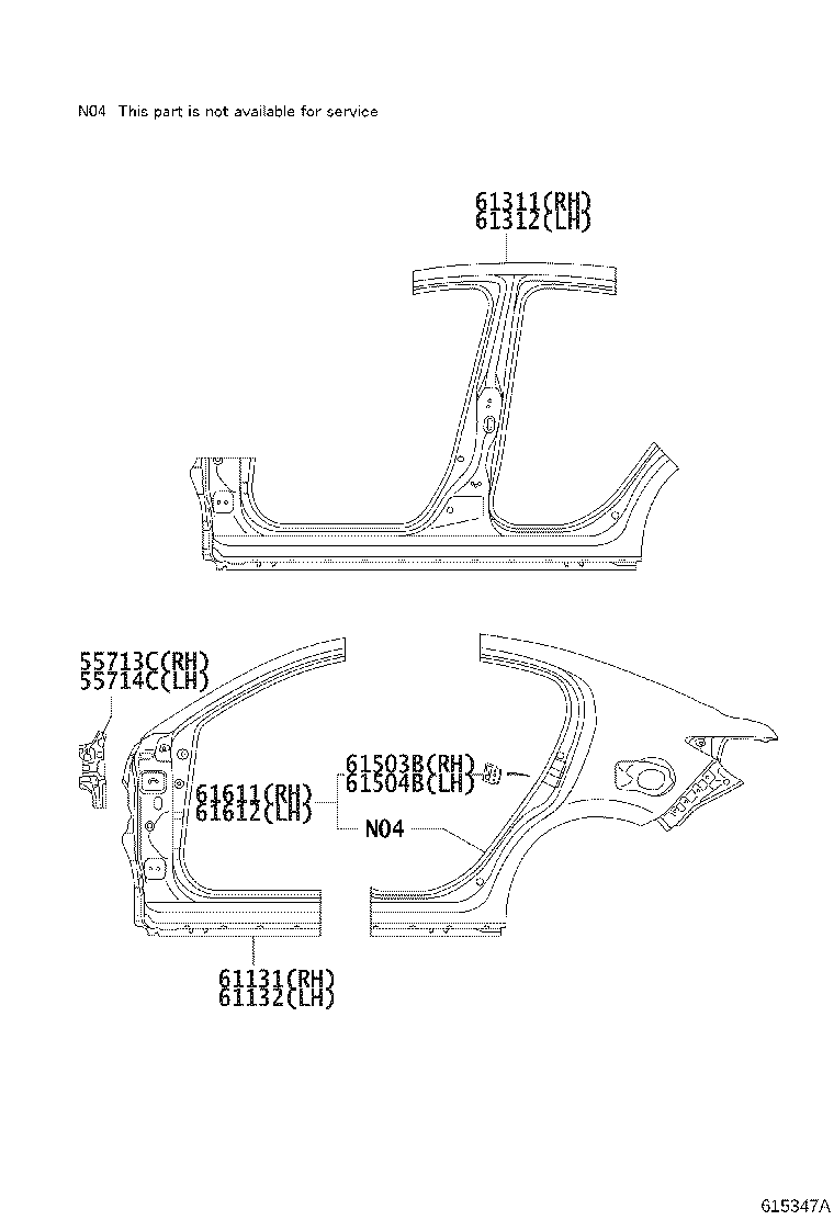 Toyota 61602-WB003 PANEL, QUARTER, LH