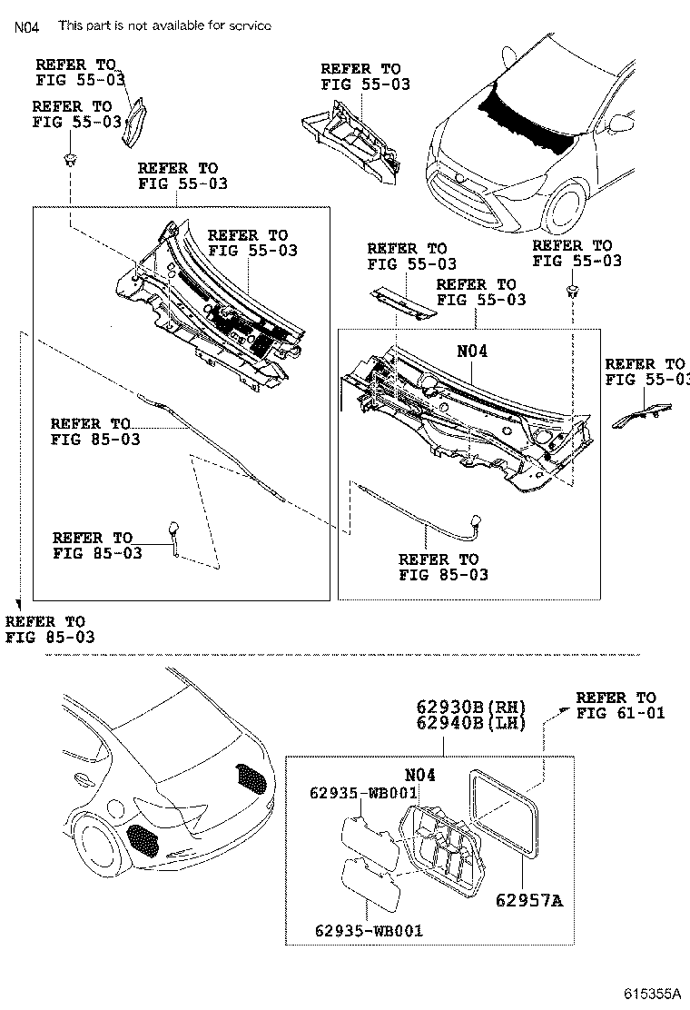 Toyota 62940-WB002 DUCT ASSY, QUARTER VENT, RH