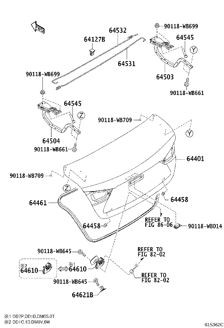 Toyota 64401-WB007 PANEL SUB-ASSY, LUGGAGE COMPARTMENT DOOR