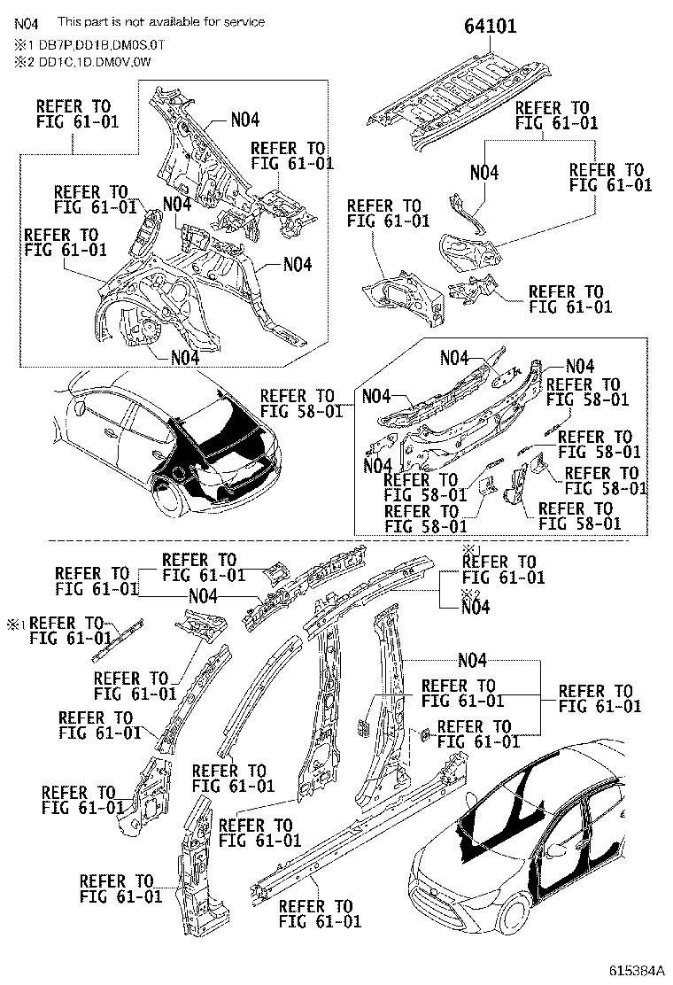 Toyota 63111-WB003 PANEL, ROOF